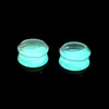 Vintage Ear Expander Shellhard Clear Acrylic Glow in the Dark Liquid Flesh Tunnel Ear Plug Barella Piercing Body Jewelry