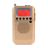 FreeShipping Portable Radio Aircraft Full Band Radio FM/AM/SW/CB/Air/VHF Receiver World Band with LCD Display Alarm Clock