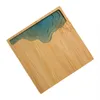 Mats & Pads 60% Landscape Pattern Kitchen Supplies Bamboo Heat-Insulated Cup Mat For Home