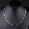 2 mm slät platt kedjor halsband mode kvinnor 18k guldpläterad kedja för män 925 silverpläterade kedjor halsband gåvor diy smycken a8077701