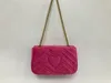 2022 Designer-Marmont Velvet Bags Handtassen vrouwen schoudertas ontwerper handtassen portemonnees ketting mode crossbody tas