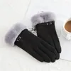 Klassieke Luvas de Inverno dames mode winter buiten sport warme handschoenen wanten eldiven solide roze guantes femme 2020444356870192198B