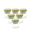 Garrafa Mini vidro com feijão Lid Bamboo armazenamento Jars chá do café dos doces Food bambu Multipurpose vazamento garrafas à prova de 10ml