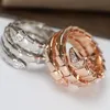 BUIGARI TOP kwaliteit ring luxe sieraden dames diamanten 18K verguld ontwerper officiële reproducties hoogste teller kwaliteit paar ringen groothandel