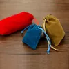 Petits sacs à bijoux 7x9 cm pochettes en velours avec cordon pour bijoux pochettes d'emballage sac cadeau de Noël de haute qualité 50pcs T200602