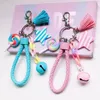 Candy Color Star Rainbow keychain tassel Charm Keyring Key Holders Bag Hangs Hangs Moder