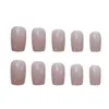 Falska naglar 24pcs Natural Färg Nail Extension Patch False Set Vattentät konstmaterial med lim Sana889 220225