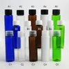 Şeffaf Mavi Yeşil Sarı Doldurulabilir Krem Plastik'in şampuan Kapsayıcı 1oz 50 x 30 ml Taşınabilir Kozmetik PET şişeler