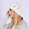 Moda Donna Berretti Skullies Cappelli Cap Lady Primavera Autunno Inverno Solid lavorato a maglia Scava fuori Casual Bone Soft Cap Hat per le donne de230