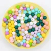 500 pièces perles en Silicone rondes de qualité 9mm 12mm 15mm 19mm 22mm bébé jouets de dentition bricolage bébé pendentif collier dents en Silicone