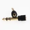 Connettore adattatore audio maschio da 6,35 mm a femmina da 3,5 mm Jack per cuffie Convertitore adattatore AUX stereo per amplificatore altoparlanti