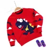 Toddler Kids Baby Boy Sweater Autumn Winter Warm Pullover Top Dinosaur Cartoon Cute Knitted Sweater Infant Boys Clothes