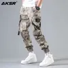 AKSR Pantaloni militari da uomo Streetwear Pantaloni Pantaloni sportivi Hip Hop Pantaloni da jogging Pantaloni tattici Pantaloni da uomo Cargo Harem Pants Uomo 201106