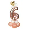 Numero Palloncino Decorazione di buon compleanno Palloncini in oro rosa Festa di un anno Bambini Neonato Ragazza Ghirlanda per adulti Forniture 20220224 Q2