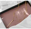 Women Stainless Steel Jewelry Beaded Chains Bar Necklace Titanium With 18K Gold Punk Party Designer Club T Show Korea Japan Q0531