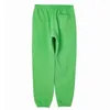 Green Foam Printing Spider Web Pattern 555555 Sweatpants Men Women Sp5der Pants Joggers Fashion Casual Drawstring Trousers