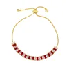 2020 multicolore Tennis Bracelets pour femmes chaîne en or zircon Bracelet arc-en-ciel cuivre réglable CZ bijoux de mode