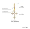 크로스 귀걸이 큐빅 지르코니아 쥬얼리 힙합 간단한 패션 다이아몬드 귀걸이 파티 선물