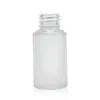 Botellas de aceite de esencia cosmética para base, 20ml, vidrio esmerilado redondo, cuentagotas de cabeza transparente, botella vacía, herramienta de maquillaje recargable