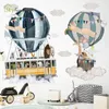 Dessin animé ins ballon à air voyages stickers muraux auto-adhésif maison chambre décoration murale enfants chambre autocollant bébé chambre décoration 11446943