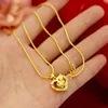 Classic Women's Wedding Engagement Jewelry 18k Gold Pendant Necklaces Elegant Flower Clavicle Chain Necklace for Girlfriend Q0531