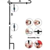 Садовый флаг подставка флагштока черный флаг полюсов сад металлические подставки флагпорт флагпорт флагпорт баннер открытый двор украшения YG8655809366
