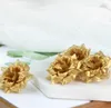 DIYシミュレーションフランネルローズフラワーの結婚式の装飾花ゴールデンホーンローズGD798
