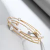 18k gold gefüllt perle perlen armband frauen strass obit armband geschenk für liebe freundin modeschmuck zubehör