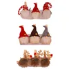 Jul Träklipp Gnome Santa Deer Photo Clamps Clothespin Craft Clips Pegs Xmas Prydnad Heminredning JK2011XB