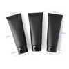 100ml Empty Cosmetic Container Matte Black Squeeze Bottle Makeup Cream Body Lotion Travel Packaging Plastic Soft Tube 100g