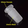 10mm fêmea para 14mm macho 18mm conversor de adaptador de narguilé de vidro para cachimbo bong quartz banger bowl redutor conector