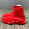 2020 En İyi Çorap Tasarımcı Ayakkabıları El Yapımı Yüksek Kırmızı Beyaz Spor Ayakkabıları Erkek Kadın Eğitmeni Günlük Ayakkabılar Boyut 35-46 Kutu Toz Çantası