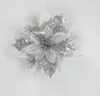Den senaste 14 cm storleken, julen sjustjärnig krona blomma julgran dekoration hänge julkrans dekoration, gratis frakt