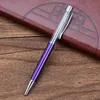 2021 Creative DIY Empty Tube Metal Ballpoint Pens Self-filling Floating Glitter Dried Flower Crystal Pen Ballpoint Pens Writing Gift