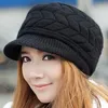 Winter Women Hat Knitted Hats Female Soft High Elastic Warm Caps Beanies Headgear Girl Cap Solid Color
