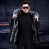 Men's Leather & Faux 2021 Autumn And Winter Fur Men's Long Section To Overcome Liner Warm Jacket Mink Coat1