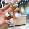 Maus Design Auto Keychain Blumentasche Anhänger Charm Schmuck Schlüsselring Halter Für Frauen Männer Geschenk Mode PU Leder Tier Schlüsselanhänger Zubehör