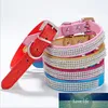 XS / S / M / L Coleiras Bling Rhinestone Dog coleiras Pet PU Leather Collar e trelas para Acessórios Dog Cristal filhote de cachorro Diamond Pet