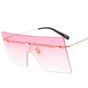 zuczugishized siamese sunglasses women brand trend trend color color framesless square sunglases feamle big frame onepiece grasses6999802