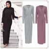 Etniska kläder Abaya Kaftan Dubai Islamic Crystal Stretch Sticking Muslim Dress Caftan Hijab Eid klänningar Ramadan Elbise Musulmane Longue1