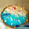 3шт / установить белый большой знаменитый морской оболочки формы 3d помадка торт плесень инструменты для выпечки окант плесень печенье резак штамп торт инструмент # 25