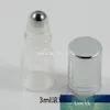 Rouleau d'huile essentielle bouteille échantillon flacon verre argent métal clair 5 ml bleu rouleau vide sur mini petit 3 ml 7 ml 3 ml, 5 ml, 7 ml