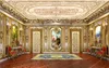 Европейские 3D ландшафтные обои Императорский дворец мрамор потолок современные обои для гостиной