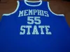 Vintage 21ss Rare MS STATE College JERSEY #55 LORENZEN WRIGHT Round neck Full embroidery Size S-4XL or custom any name or number jersey
