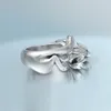 Cute Cat Shape Women Opening Rings Silver Color Dance Party Finger Ring Delicate Girl Gift New Fashion Jewelry