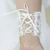 Lace Bridal Gloves Fingerless Ribbon Beads Short Wedding Gloves Rhinestone Party Opera Dance Accessories2544