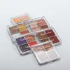 Glitter 4 Farben Lidschatten-Palette Mattschimmer Soft Touch Langanhaltend Wasserdicht Pigmentiert Aufhellen der Augen Make-up-Kosmetik