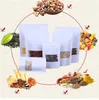 Kitchen White kraft paper bags self sealing bag, snack candy food packaging bags Storage Bag Stand Up Packaging sealed bag 9052