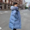 Doppelte zwei Seiten neue Winterjacke Frauen mit Kapuze verdicken Pelz weibliche lange warme Parka Outwear Übergröße Mantel 201210