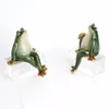 Creative Home Furnishing modern home living room animal decoration wine garden courtyard ceramic frog Y200104